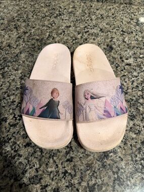 adidas Disney Little Girls Adilette Frozen Slide Sandals Size 2